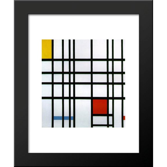 Composition with Red, Yellow and Blue 20x24 Framed Art Print by Mondrian, Piet
