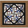 thumbnail image 1 of Composition with window with coloured glass III 20x20 Gold Ornate Wood Framed Canvas Art by Theo van Doesburg, 1 of 2
