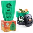 thumbnail image 1 of Compost Bags 1.3 Gallon,100 Count,Compostable Small Trash Bags for Kitchen Countertop Compost Bin 0.75, 1,1.2, 1.3Gallon,ASTM D6400, US BPI and Europe OK compost HOME certified, 1 of 11