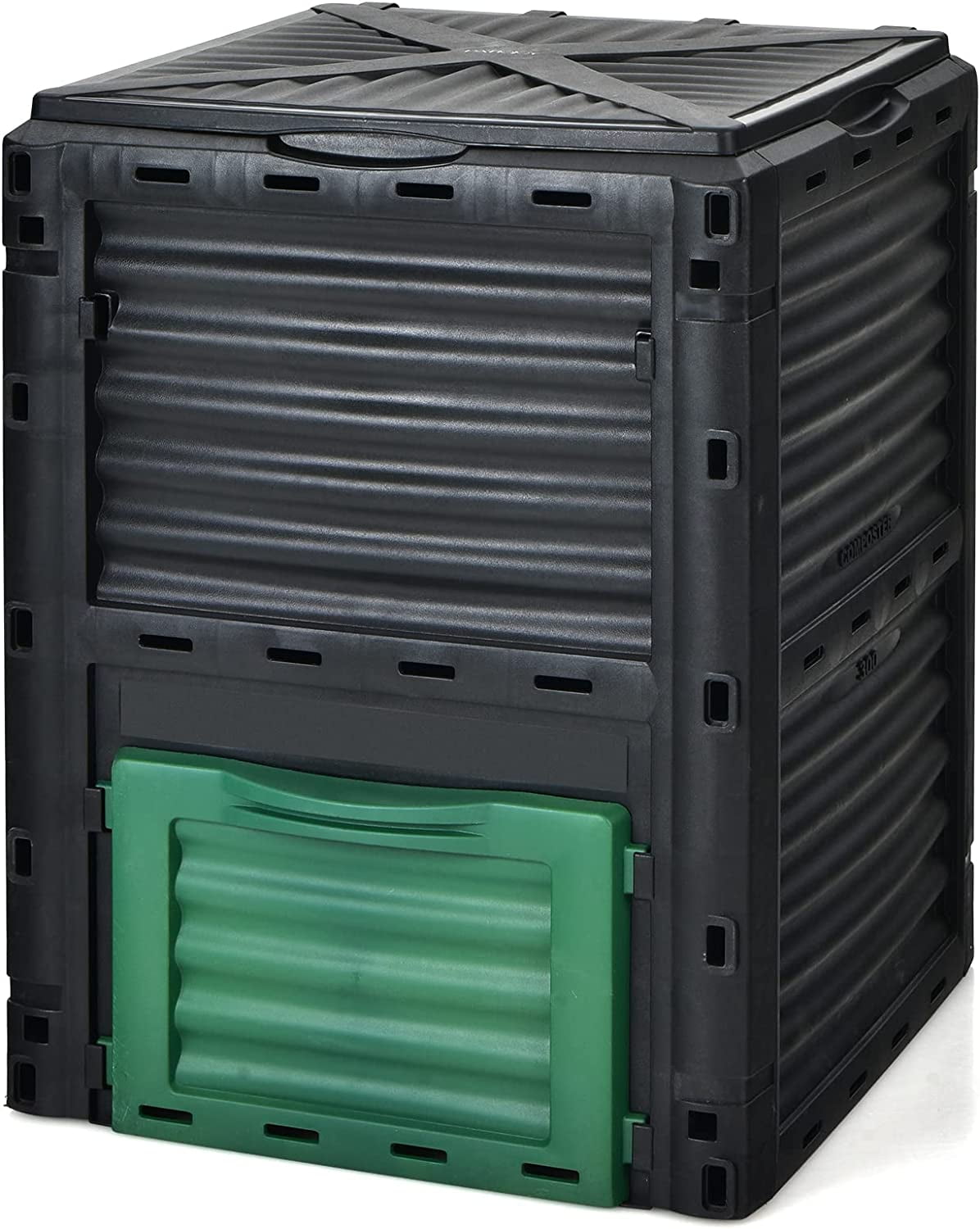 Composter Latch Compost Bin, 80 Gallon (300 L) Large Outdoor Composting Box w/Top Flip ...