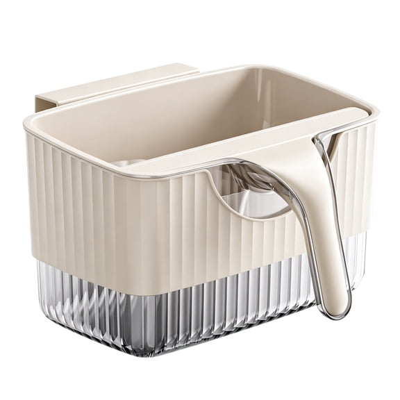 Compost Bin, Compost Bin Kitchen, Hanging Trash Can, Under Sink Trash Can - Wall Mounted No Drilling with Scraper, Multifunctional Waterproof Compact Mini Garbage Bucket for Home