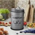 thumbnail image 1 of Compost Bin Kitchen Counter,Countertop Compost Bin with Lid,Indoor Kitchen Compost Bin,Countertop Composter Container,Compost Pail Food Waste Bin for Kitchen,1.0 Gallon,Grey, 1 of 7