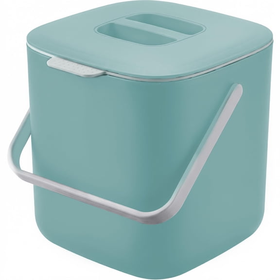 Compost Bin Kitchen, Sealed Countertop Compost Bin,No Filter Required, Indoor Compost Bin, Compost Bucket with Lid and Handle
