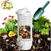 Compost Bin Outdoor, Worm Bin, Recycling Kitchen Food Waste Outdoor Compost Bin, Worm Composting Bin, Worm Composter, Composter Tumbler Outdoor with A Shovel (1 Pcs, Medium)