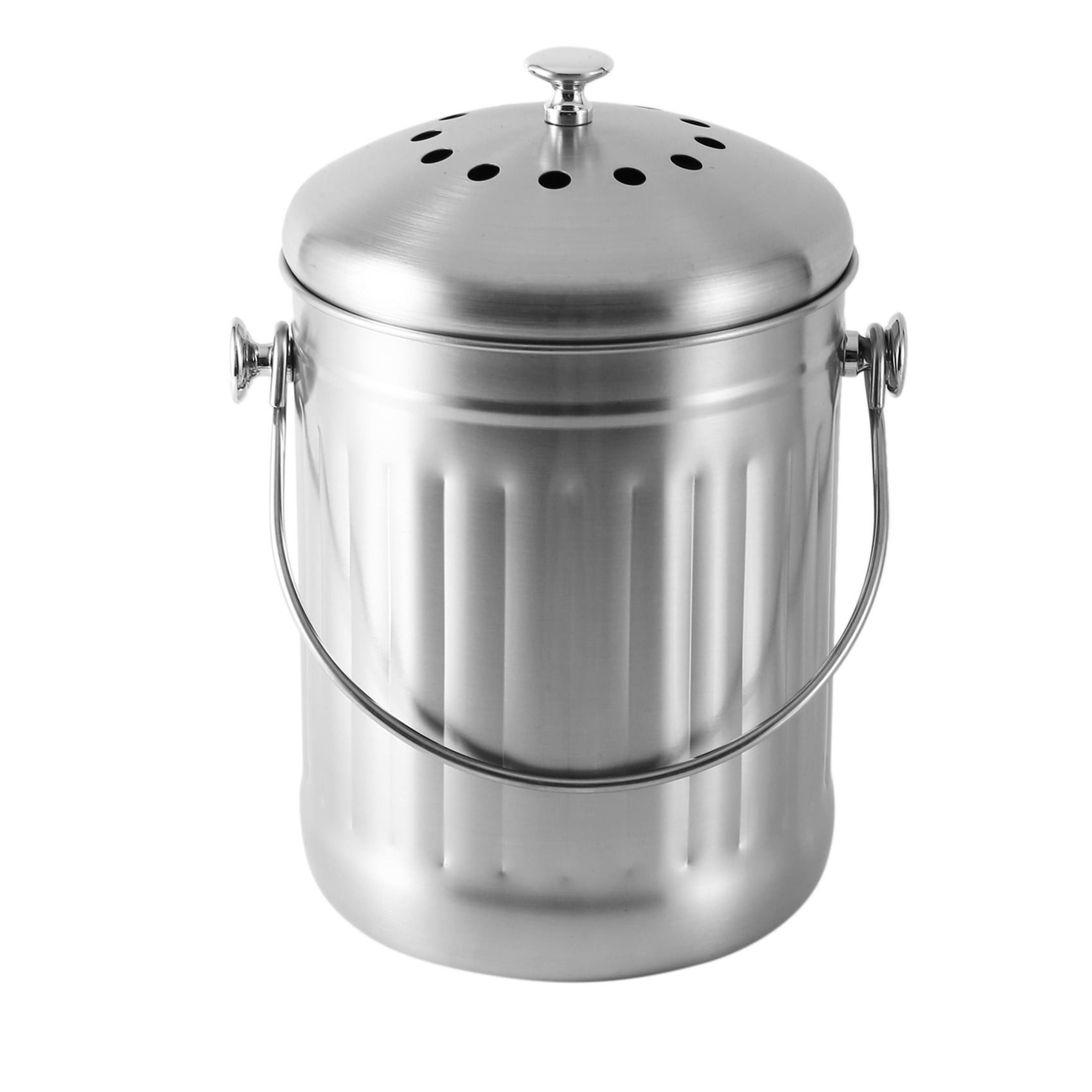 Composter Silver Compost Bin, Peel Bucket for Home Kitchen, Odorless Compost Bucket for ...