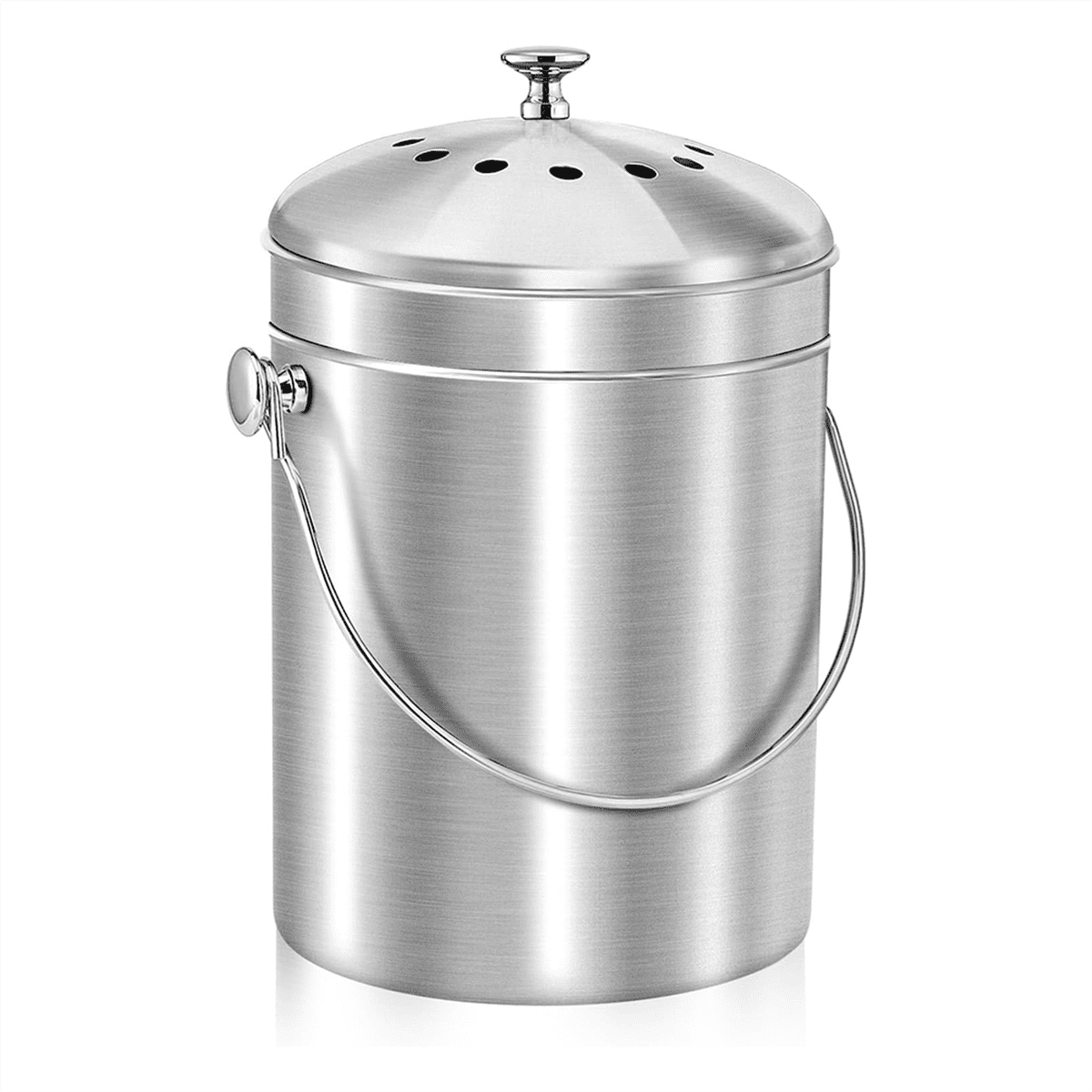 Compost Bucket for Kitchen Countertop,1.3 Gallon Stainless Steel
