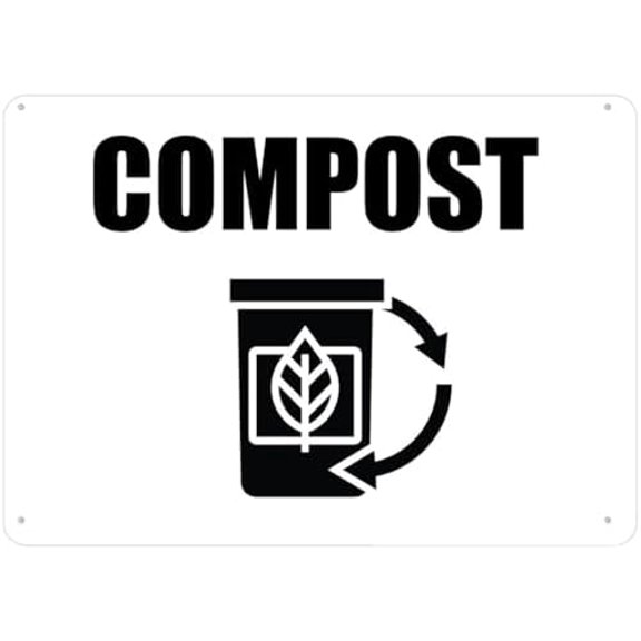 Compost Sign 8"X12" Rust Free Aluminum Signs Outdoor, Metal Tin Sign For Home, Business, Yard