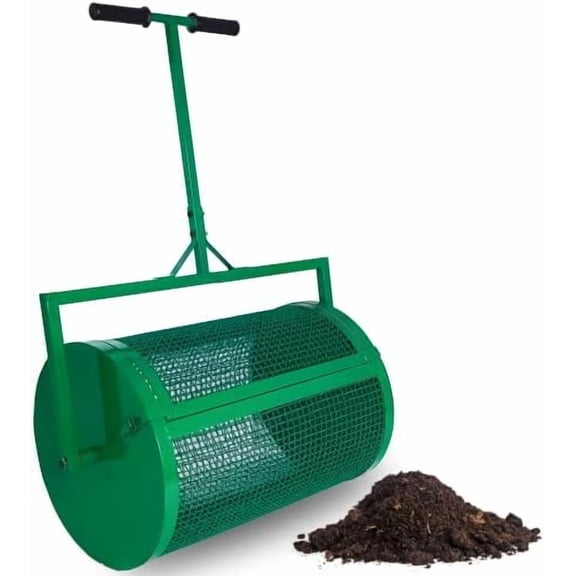 Compost Spreader 24 Inch Metal Mesh Basket Lawn & Garden Spreaders for Garden and Lawn Care Durable Peat Moss Spreader Lightweight Manure Spreader$$Garden &
