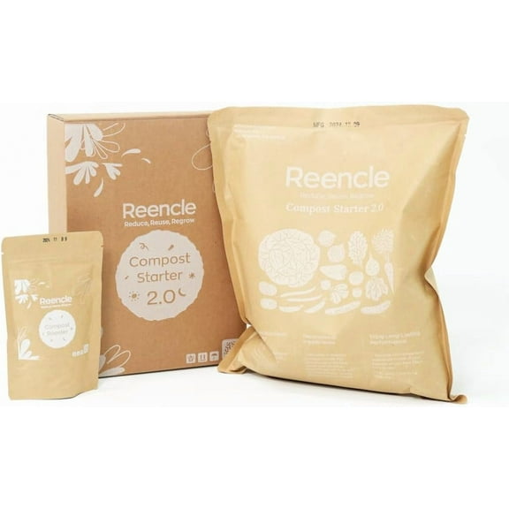 Compost Starter 2.0 with Booster Pack | Enhanced formula for faster organic decomposition and better odor control | Mineral complex for maxium boost & performance | For Reencle Home Composters