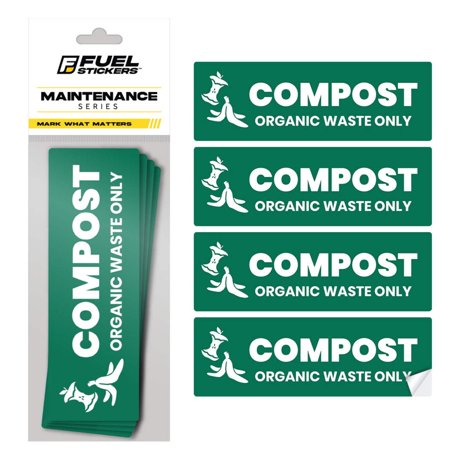 Compost Sticker | 2x6 | 4 Pack - Walmart.com