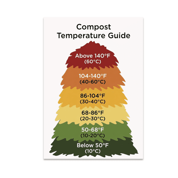 Compost Temperature Guide - Gardening Enthusiast - 13x19 Poster Print