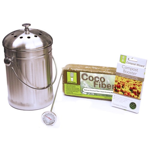 Compost Wizard 3 qt. Stainless Steel Compost Essential Kit