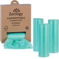 thumbnail image 1 of Compostable 10-15 Gallon Garbage Bag, Heavy Duty Eco Friendly Tall Trash Bags, Biodegradable Waste Basket Bin Liner Sack for Kitchen, 60 Count, 1 of 4