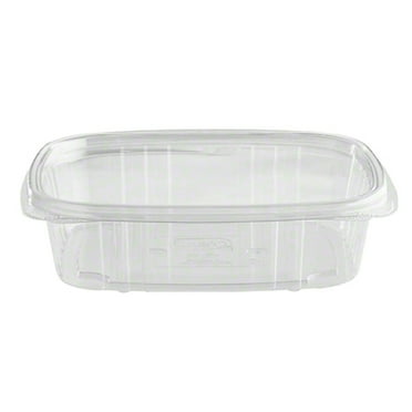 Compostable 12 oz Clear Hinged Deli Containers