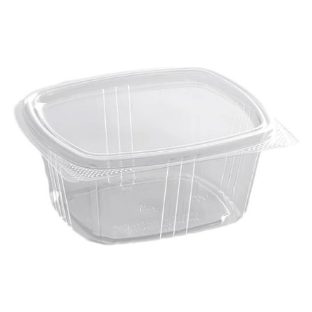 Compostable 16 oz Clear Hinged Deli Containers