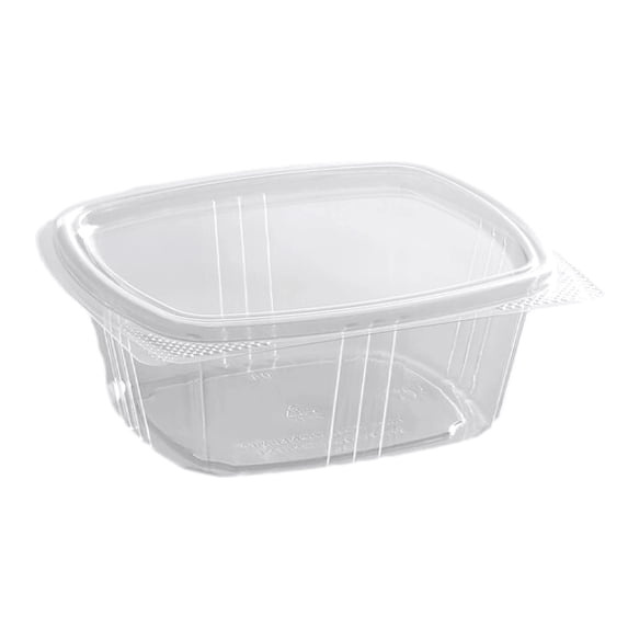 Compostable 32 oz Clear Hinged Deli Containers