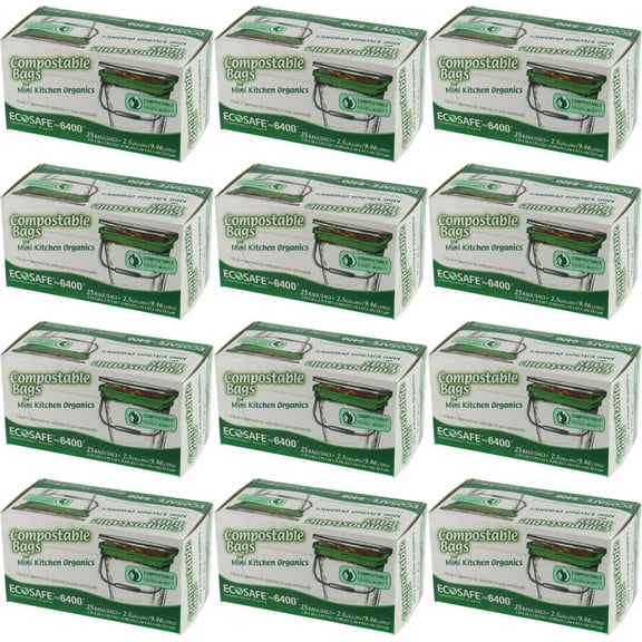 Compostable Bags 2.6 Gallon Food Scraps Yard Waste Bags 300 Count