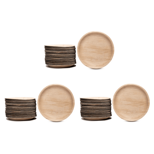 Compostable, Biodegradable, Disposable Palm Leaf Plates Sturdy