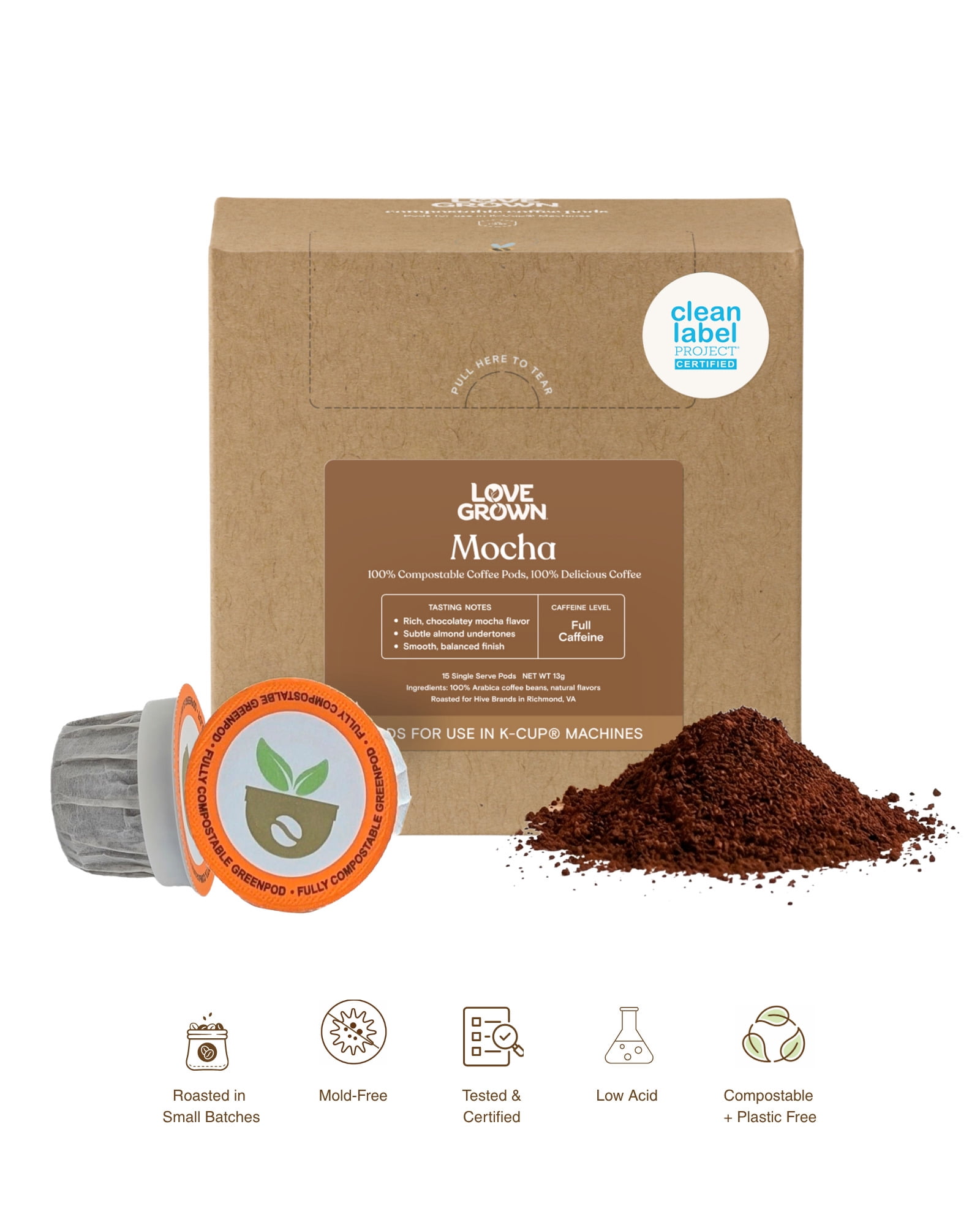 Compostable Coffee Pods for Keurig® Machines - Box of 15