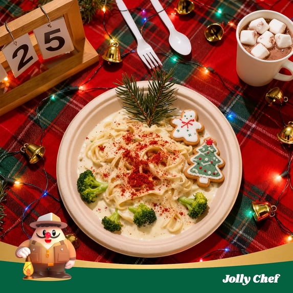 Compostable Heavy Duty Plates 10 Inch 300 Pack Natural - -Friendly Disposable Paper Plates Made of Bagasse Bulk for Party Dinner Sugarcane Thanksgiving Day