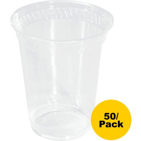 Compostable Pla Corn Plastic Cold Cups, 10oz, Clear, 50/pack