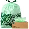 thumbnail image 1 of Compostable* Trash Bags with Drawstring (13 Gallon, 25 Units, Tall), BPI Certified For Kitchen Compost, 1 of 4