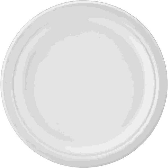 Compostable paper plates, heavy duty disposable party plates - environmentally friendly, biodegradable cane sugar