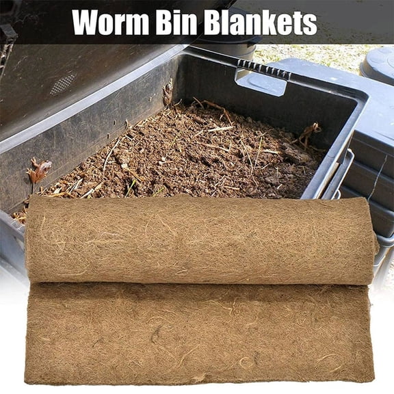 Composter Worm Blanket - Garden Worm Bedding, Thermal Compost Blanket, Eco-Friendly Worm Bedding | Jute Fiber Compost Bin Blanket, Versatile Worm Bed Cover, Compost Tumbler Blanket for Worm Farms