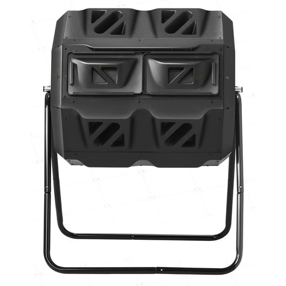 Composter with Stainless Steel Center Tube, 43 Gallon, Dual Chamber