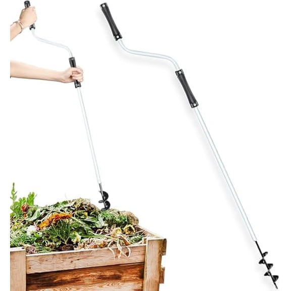Composting Accessories Aerator, Turner & Mixing Tool for Outdoor Compost Tumblers/Bins/Bags$$Garden & Patio