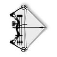 thumbnail image 1 of Compound Bow - 5.5" Magnet for Car Locker Refrigerator, 1 of 1