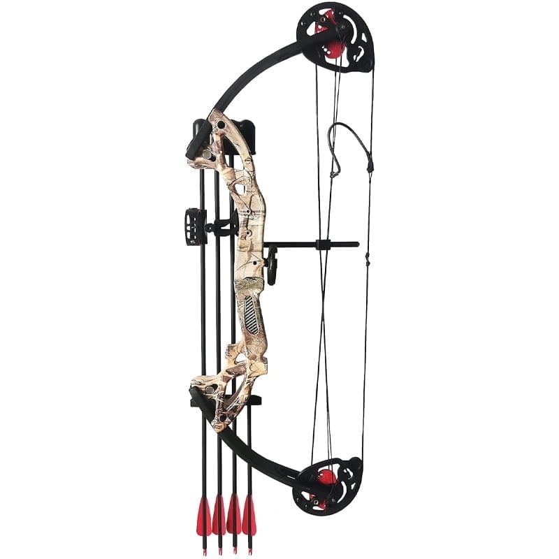 Compound Bow Archery kit for Youth & Beginner, Right Handed,19”-28” Draw Length,15-29 Lbs Draw Weight, 260 fps, Lightweight Design