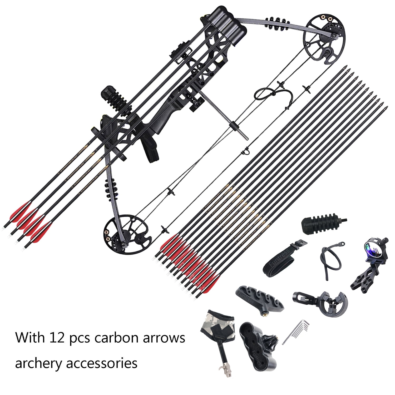 Compound Bow and Arrow Set 2070Lbs Adjustable 310 Fps Speed Right Hand