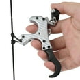 thumbnail image 1 of Compound Bow Brass Release Aids Thumb Trigger 3 4 Finger Grip Archery Hunting（silver）, 1 of 22