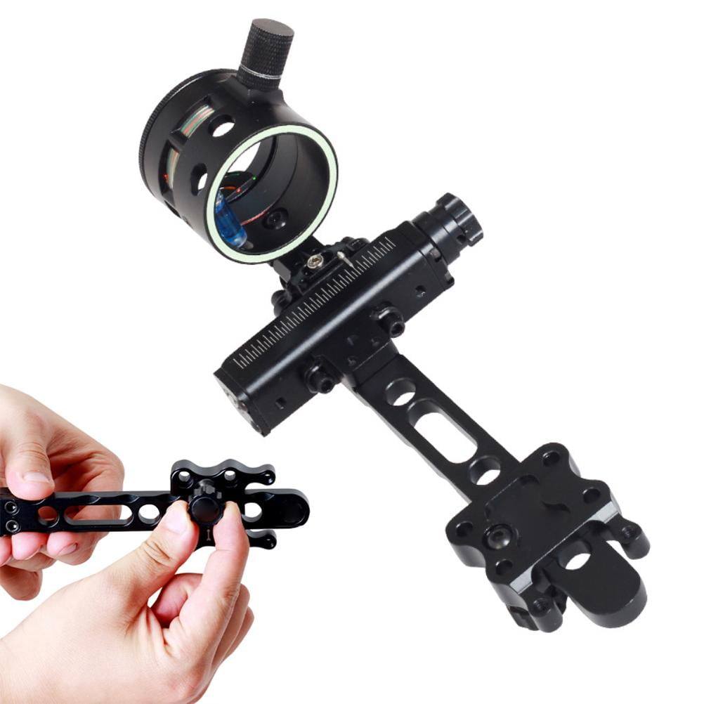 Compound Bow Sight 1 Pin Long Bar Bow Sight with Micro Click