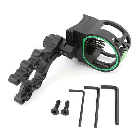Compound Bow Sight 5 Pin 0.019" Optical Fiber Micro Adjustable Archery Hunting