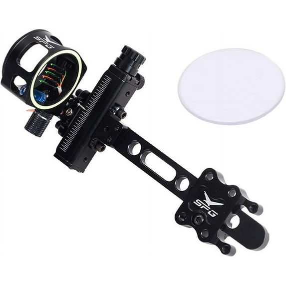 Compound Bow Sight 5 Pin with 6X Lens Micro Adjust Archery Sights Left/Right Hand Black