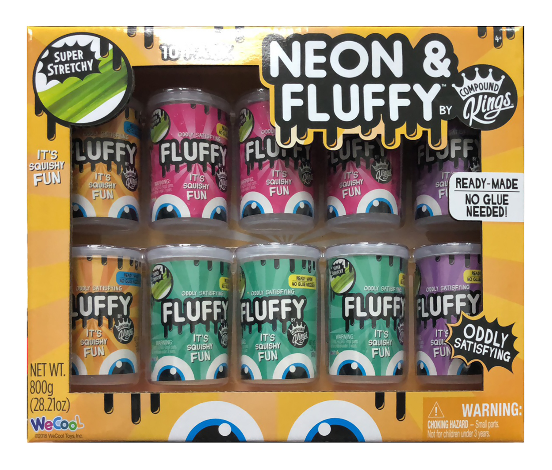 Compound Kings 10-Pack of High Quality Neon & Fluffy Slime - image 1 of 1