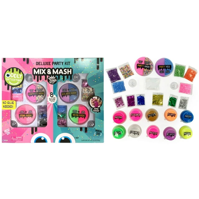Compound Kings Mix & Mash Super Ultimate Deluxe Party Slime Kit! 8.8 oz and 8 Glitter mix-ins and more!