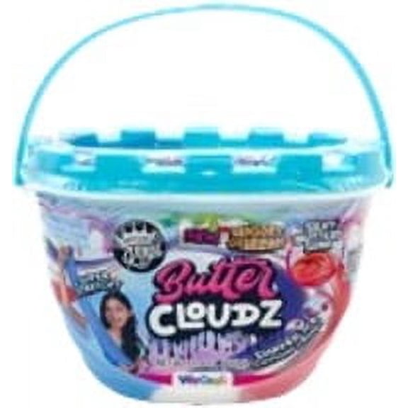 Compound Kings Shaved Ice Scented Cloud Butter Slime Buttery Smooth and Colored Red, White and Blue.