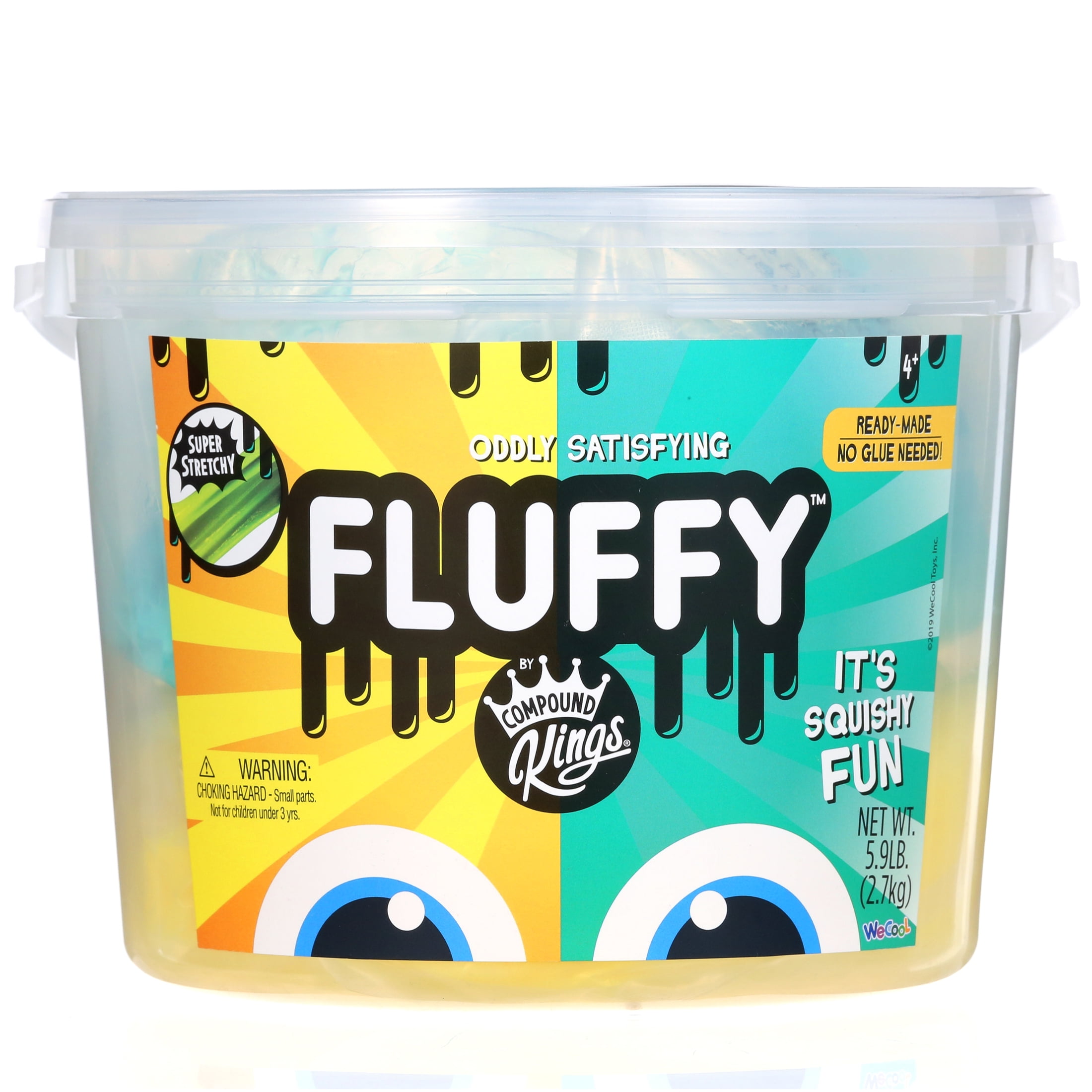 Compound Kings Teal & Yellow Fluffy Slime Bucket (5 lbs)