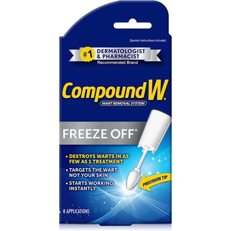 Compound W Freeze Off Remover, 8 Applications, White, 1 Count