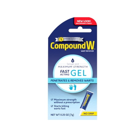Compound W Maximum Strength, Fast-Acting Gel 0.25 oz (Pack of 2)