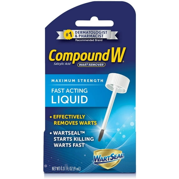 Compound W Maximum Strength Fast Acting Liquid Wart Remover, 0.31 fl oz