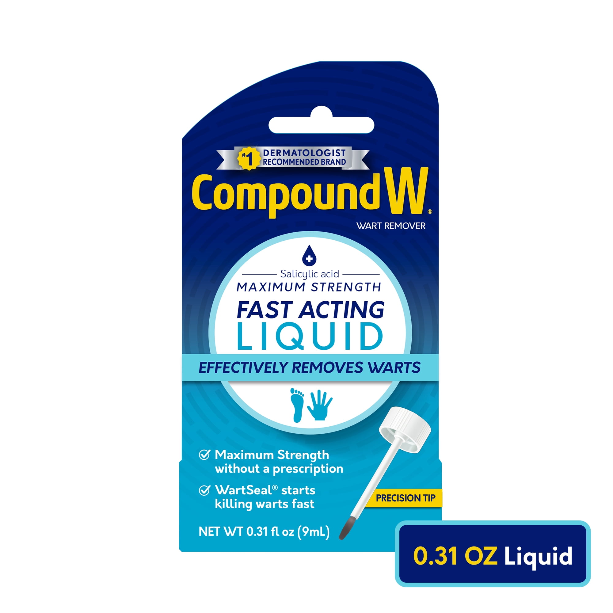 Compound W Maximum Strength Fast Acting Liquid Wart Remover, 0.31 fl oz