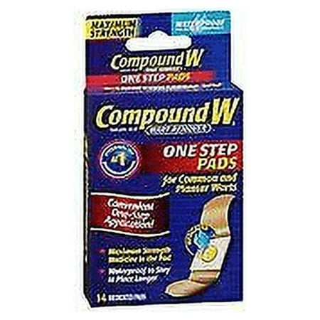 Compound W Maximum Strength, One Step Pads 14 ea (Pack of 6)