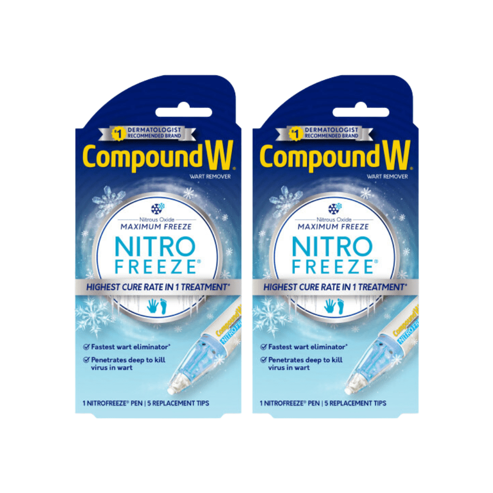 Compound W Nitrofreeze Kids Medicated Wart Removal Pen with 5 Tips, 1 Count, Pack of 2