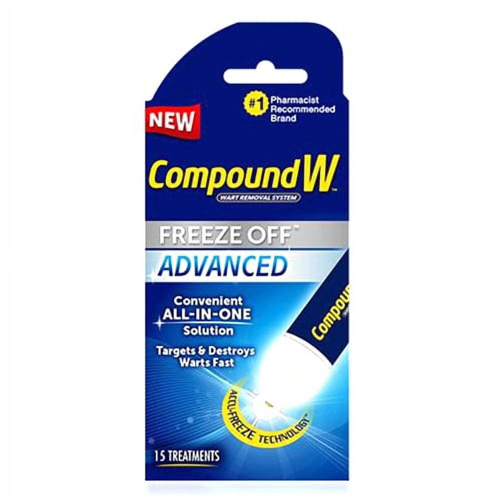 Compound W Wart Removal System Freeze Off Advanced Cream, 15 Treatments, 3 Pack