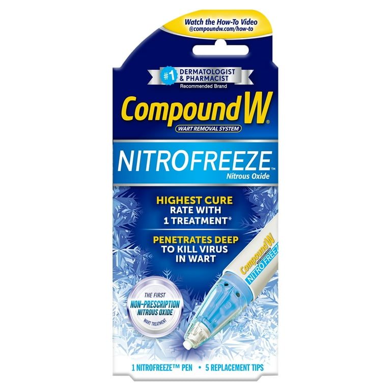 Compound W NitroFreeze GelPads Wart Removal 1 Pen 8 Replaceable Tips 3  Waterproof Hydrocolloid GelPads