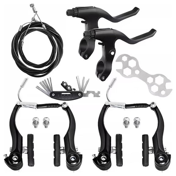 ComprehensiFor Ve For V Type Brake Set for Bicycle Includes EFor Verything for a Complete Upgrade on Mountain Bikes (Black)